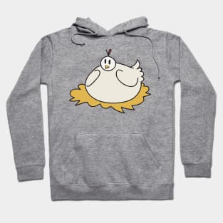 White Cartoon Chicken Hoodie